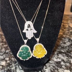 Set of 3 silver pendants